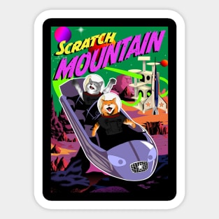 Cat Scratch Mountain Sticker